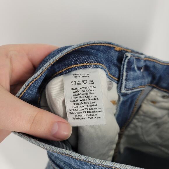 Everlane Blue Wash High Rise Skinny Ankle Jeans 24 - Picture 7 of 7